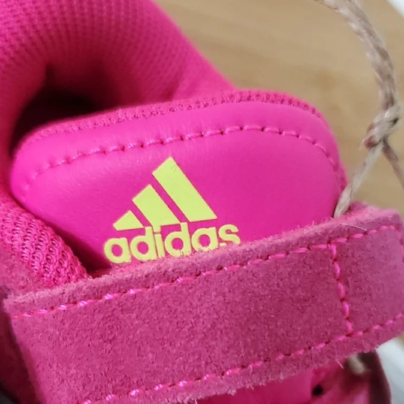 Adidas Kids VL Court 3.0 CF I Toddler Sneakers Pink Teal Size 5K NIB - Picture 8 of 10